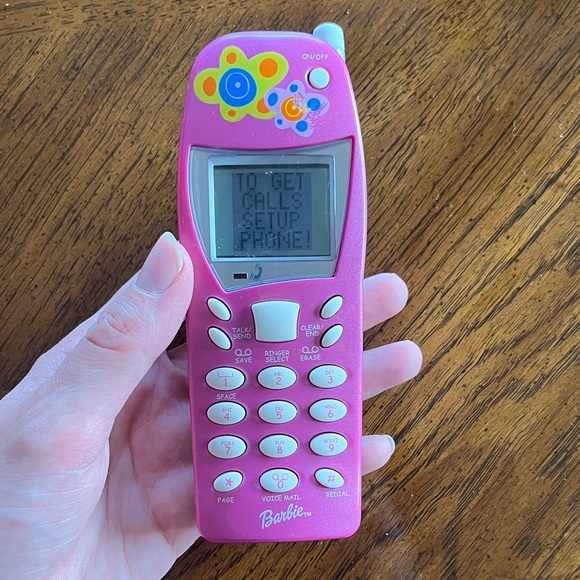 Barbie Other - Barbie Pink Floral Toy Phone